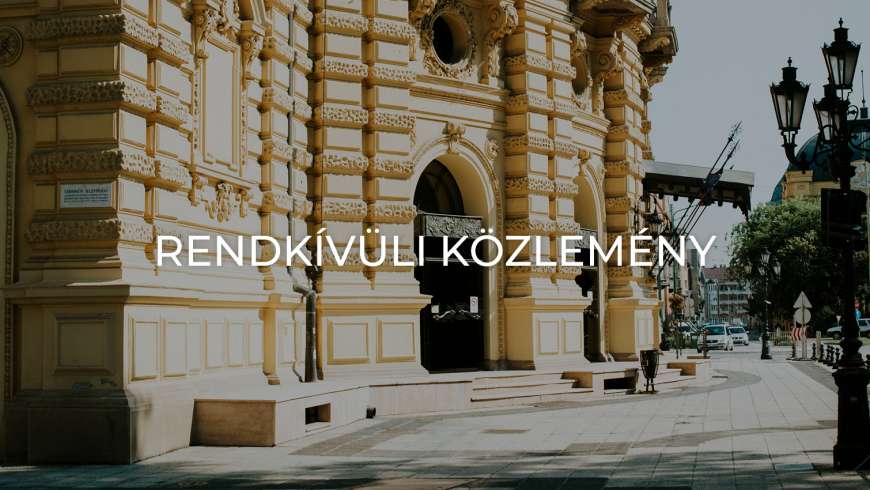 Rendkívüli közlemény
